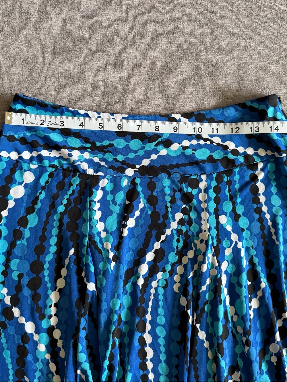 Cache Y2K Blue Abstract Print Flowy Mini Skirt - Picture 4 of 6